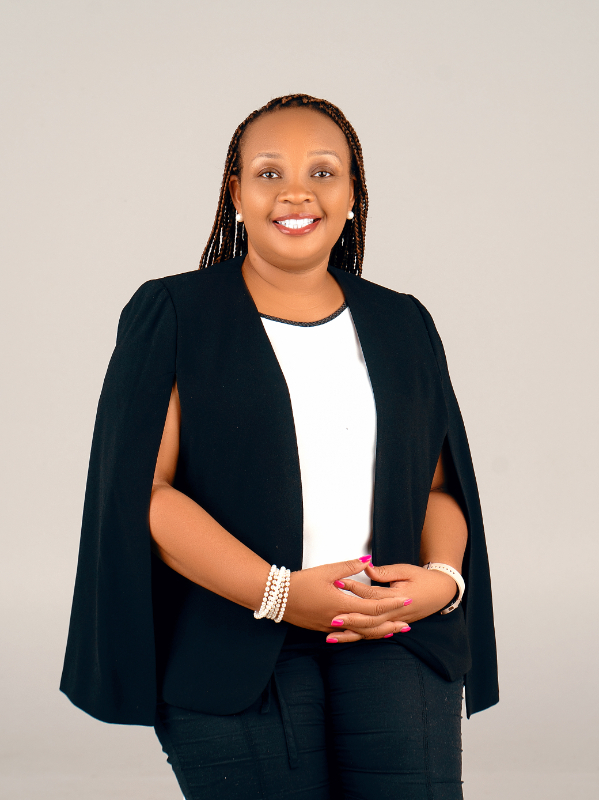 Professional portrait in a black cape blazer