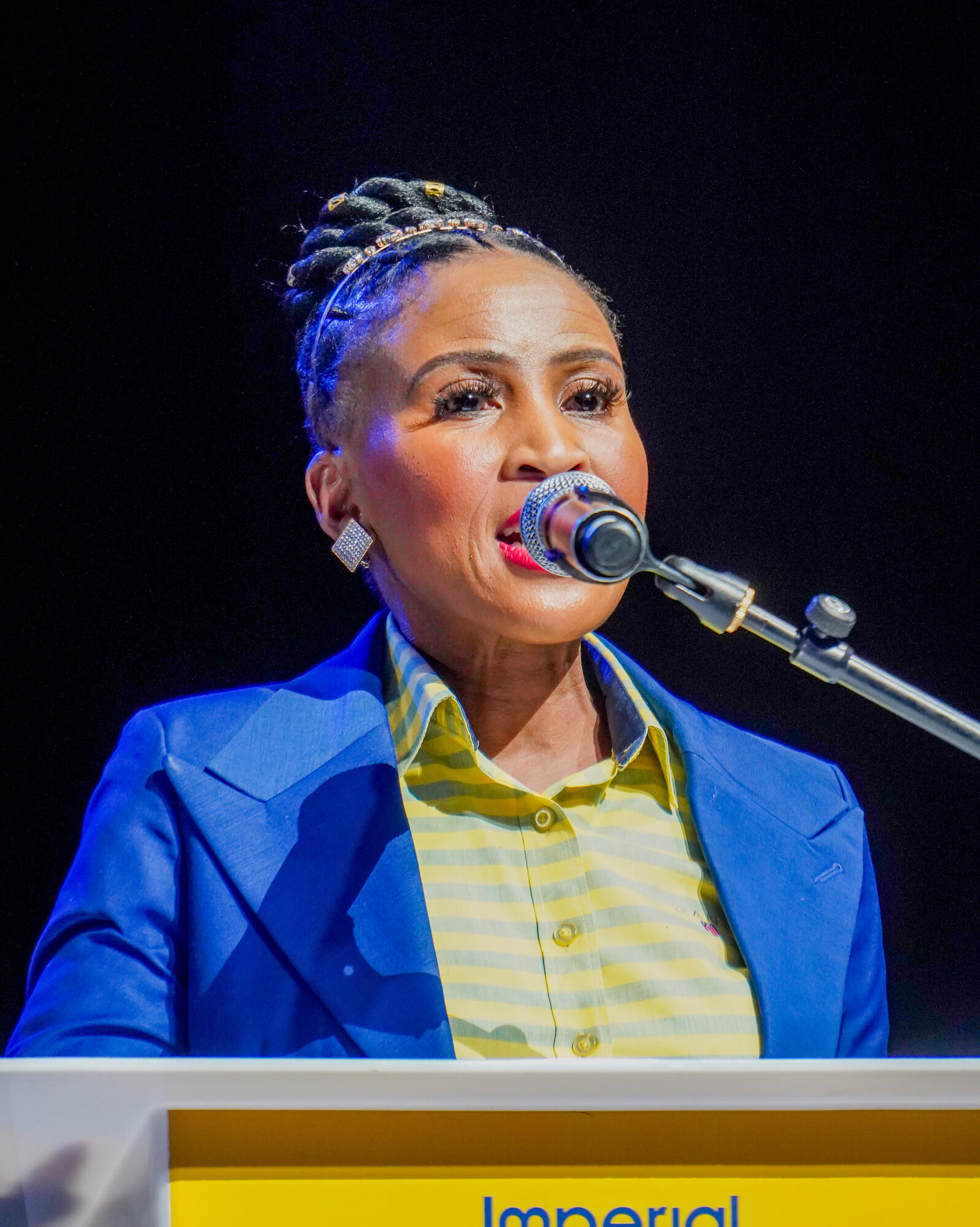 Speaker addressing guests at an awards evening