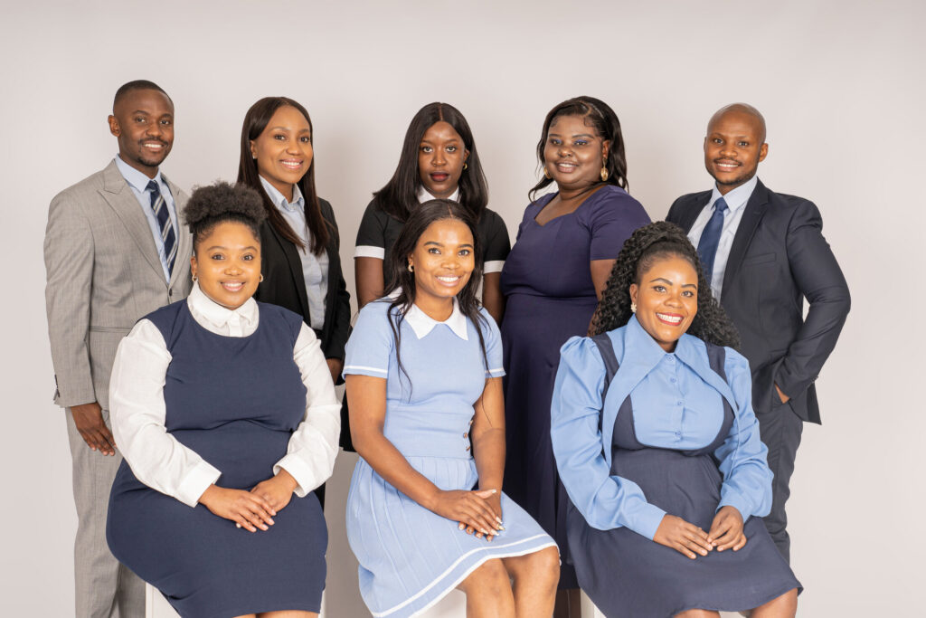 Team portrait for a company profile