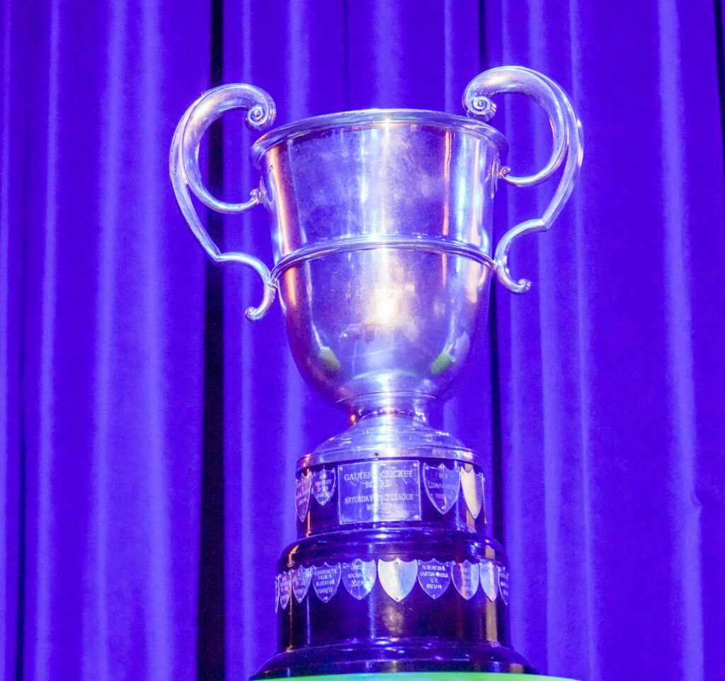 Trophy on stage under event lighting